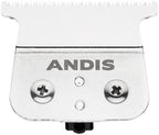 Close up of Andis 04535 carbon stainless steel replacement blade teeth