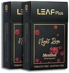 LeafPlus nicotine free cigarettes 2 pack bundle with rose aesthetic design.