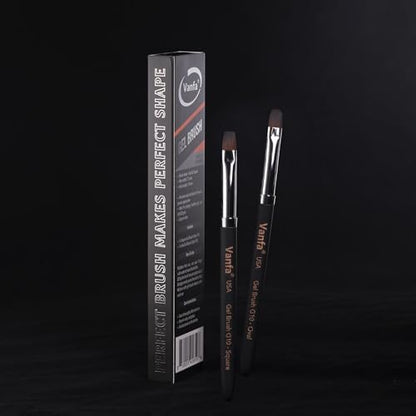 Close up of Vanfa synthetic gel nail brush bristles
