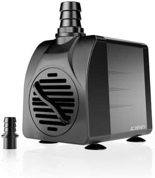 AC Infinity 18W hydro pump showing suction cups on bottom