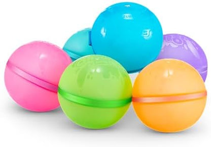 Soft rubber reusable splash balls by ZURU close up view