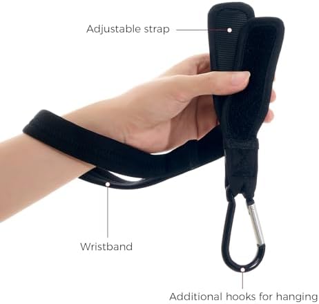 Demonstration of Momcozy handle strap on a wheelchair