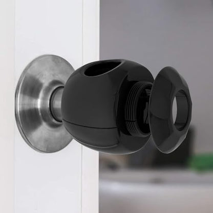 Non-toxic polypropylene spinning safety cover installed on a bedroom door