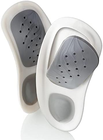 Three levels of interchangeable arch inserts included with WalkFit Platinum orthotics.
