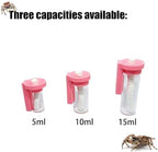 Jumping Spider Water Dispenser, Magnetic Hanging Feeder,Suitable for Jumping Spiders,Tarantulas, Praying Mantises,Arboreal Animals, and Other Small Animal Enclosure Accessories (Pink, 5ML) - Image 7