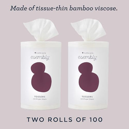 Detailed view of Esembly bamboo liner roll for cloth diapers