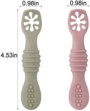 PandaEar food grade silicone baby spoons being washed in a modern kitchen setup.