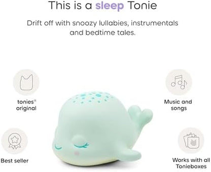 The magnetic base of the Tonies Sleepy Whale figurine used for audio player connection