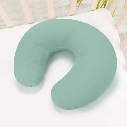 Machine washable cotton muslin baby pillow covers