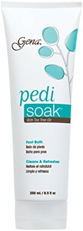 Concentrated liquid foot spa solution tube displaying usage directions and product volume details