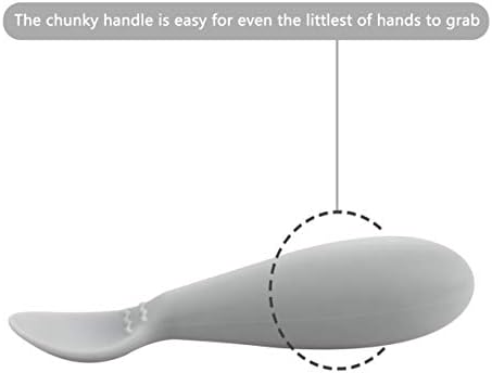 Four pack of premium baby weaning utensils in diverse pastel colors.