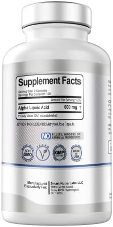 Smart Nutra Labs antioxidant support bottle side view
