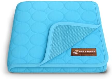 Pelsbarn self cooling pet mat blue medium size close up texture
