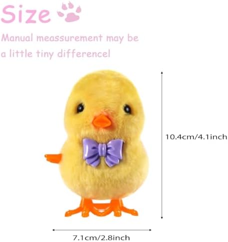 Toddler holding the palm sized Arcimatto wind up plush chick toy demonstrating compact size
