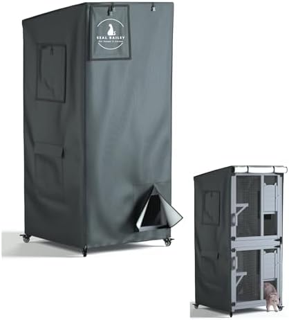 Seal Bailey heavy duty waterproof cat enclosure sheet showing the clear visualization window.