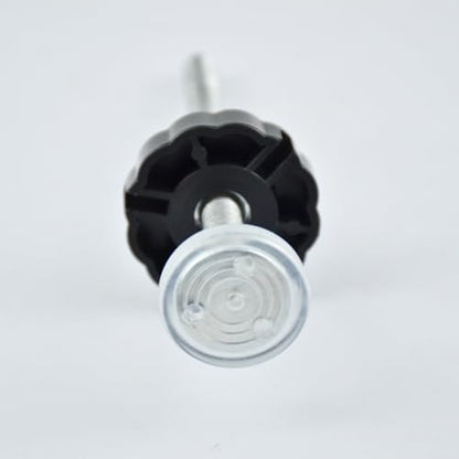 Black replacement hardware parts kit for stairs and doorways highlighting the durable ABS plastic ends.