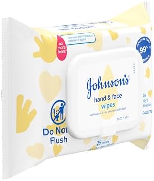 Johnson's Baby Disposable Hand & Face Cleansing Wipes, Pre-Moistened Wipes Gently Remove 99% of Germs & Dirt from Delicate Skin, Paraben-, Phthalate- & Alcohol-Free, Hypoallergenic, 25 Count - Image 3