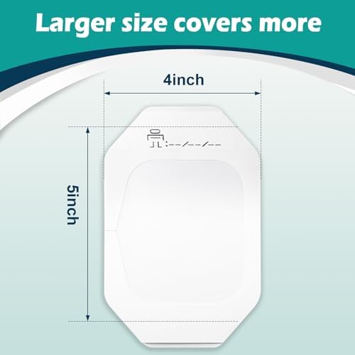 Clear adhesive patch application for tattoo aftercare and water protection.