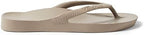 Close-up of the comfortable stretchable strap on Archies orthotic sandals.