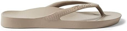Close-up of the comfortable stretchable strap on Archies orthotic sandals.