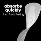 U by Kotex Balance liners showing the regular length and ultra-thin profile.