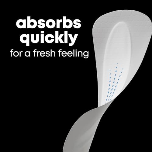 U by Kotex Balance liners showing the regular length and ultra-thin profile.
