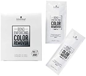 Schwarzkopf professional five count hair dye remover packaging showing dual part sachets
