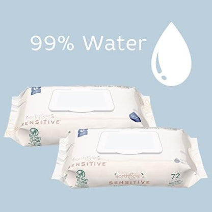 Earth and Eden baby wipes 12 soft packs stacked