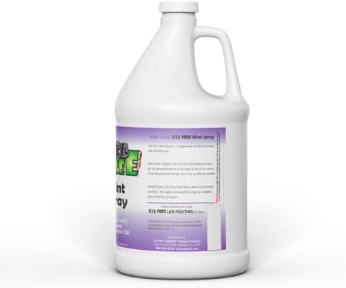 One gallon bulk lice prevention spray with peppermint oil for families