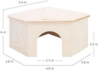 Bottomless design hamster maze house resting on cage bedding