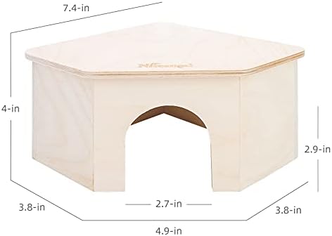 Bottomless design hamster maze house resting on cage bedding