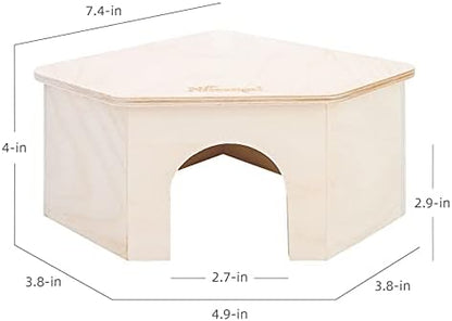 Niteangel Birch Chamber-Maze Hamster Hideout - Small Pets Woodland House Habitats Decor for Hamster Mice Gerbils Mouse - Image 6