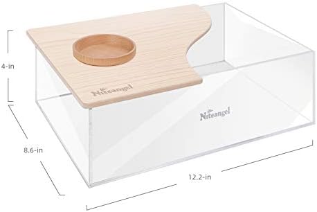 Niteangel Animal Sand-Bath Box: - Acrylic Critter's Sand Bath Shower Room & Digging Sand Container for Hamsters Mice Lemming Gerbils or Other Small Pets (Rectangle, Burlywood) - Image 6