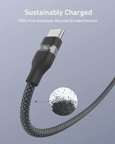 Anker iPhone premium car charger cord wrapped neatly with its silicone organizer.