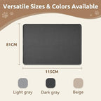 Durable dark grey MontVoo dog bed sheet protecting furniture from wet paws.