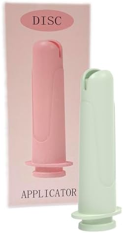 Close up of the curved guide tip on the SafeInsert menstrual disc applicator