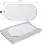 TILLYOU waterproof changing pad liner placed inside a portable diaper bag