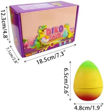 Yaxuan dinosaur hatching surprise eggs box packaging highlighting the educational water growing toy features.