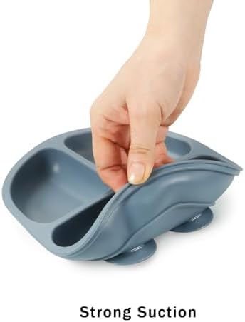 PandaEar microwave safe silicone plate and spoon set