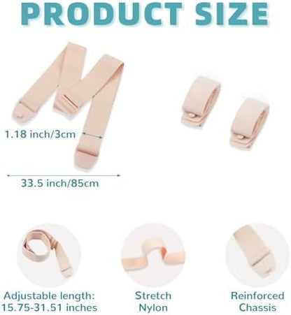 Close up of adjustable plastic clips on ostomy support belt