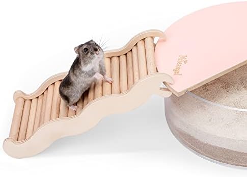 Niteangel Hamster Climbing Toy Wooden Ladder Bridge for Hamsters Gerbils Mice and Small Animals (Medium - 8.26'' L) - Image 6