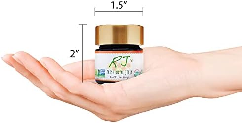 Greenbow pure fresh royal jelly 1 ounce container showcasing cold storage freshness instructions.