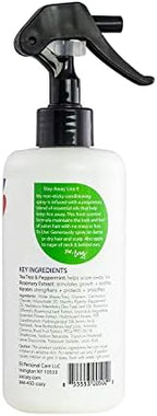 Back label of SoCozy Boo spray showing natural ingredients and keratin
