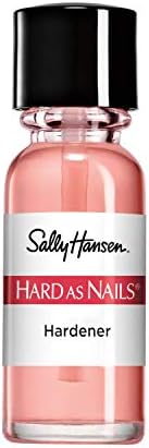 Sally Hansen Hard As Nails bottle label and natural tint polish texture