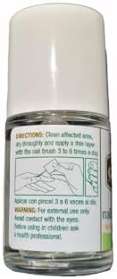 Oriundo Natural Life three month supply nail recovery liquid being brushed onto brittle fingernails