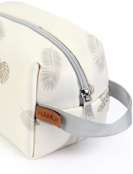 Hamur Home travel organizer bag featuring gray leaf pattern