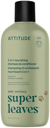 Attitude lavender and argan oil dog shampoo and conditioner packaging