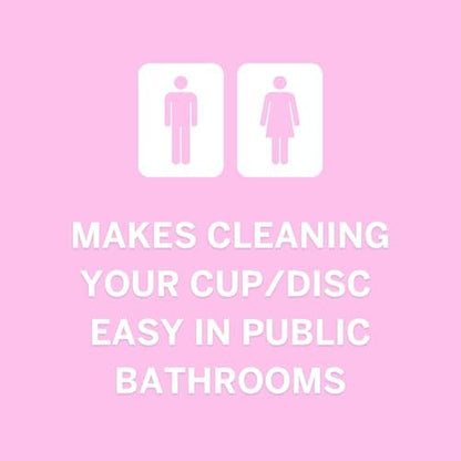 Biodegradable and flushable intimate wipes for menstrual cup cleaning