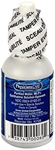 Compact 1 ounce eye wash bottle for first aid kit refills and emergency use