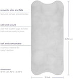 Ubbi gray baby bath mat inside a bathtub